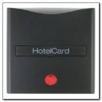 Łącznik na kartę hotelową-nasadka z nadrukiem i czerwoną soczewką; antracyt; B.1/B.3/B.7 Glas Numer katalogowy: 16401606
