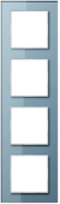 Ramka 4-krotna, szkło błękitny