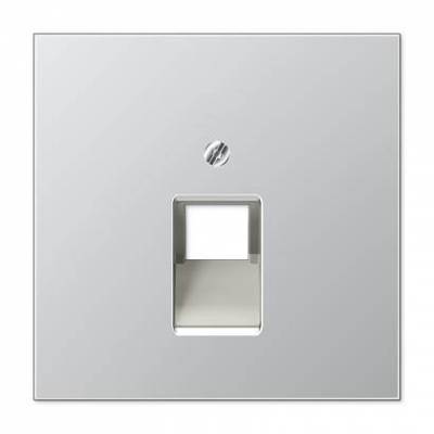 Płytka centralna RJ11/RJ45, 1-krotna, aluminium