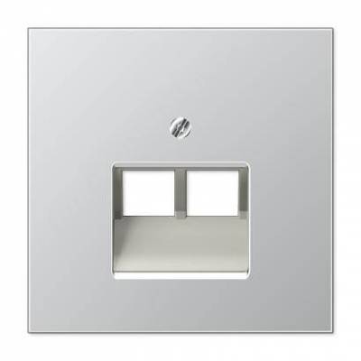 Płytka centralna RJ11/RJ45, 2-krotna, aluminium