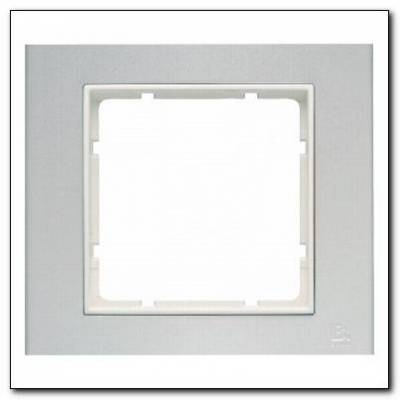 Ramka 1-krotna; alu/śnieżnobiały; B.3 Numer katalogowy: 10113904