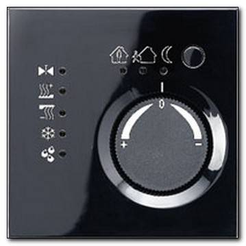 KNX Regulator temperatury, czarny