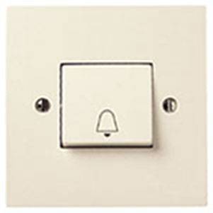 1P NO 10A push button bell symbol ivory