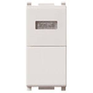 Przycisk 1P, NO, 10A, wskaźnik biały, 1M, biały