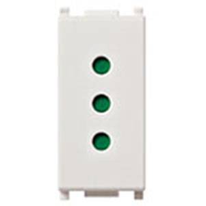 Gniazdo 2P+E, 10A, standard P11, 1M, biały