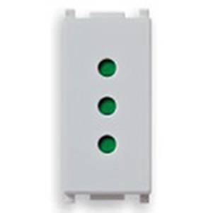 Gniazdo 2P+E, 10A, standard P11, 1M, srebrny