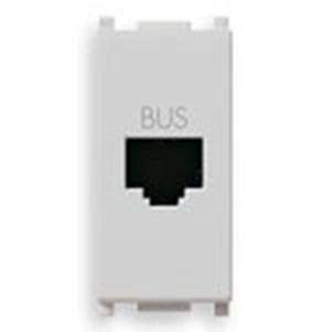 Gniazdo telefoniczne, BUS RJ11, 1M, srebrny