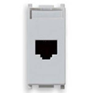 Gniazdo komputerowe, RJ45, kat.5e, Netsafe FTP110, 1M, srebrny