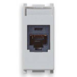 Gniazdo komputerowe, RJ45, kat.5e, Panduit UTP, 1M, srebrny