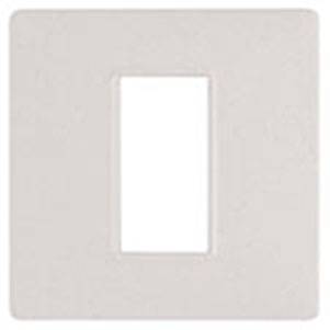 Ramka ozdobna, technopolimer, 1M, granitowy biały