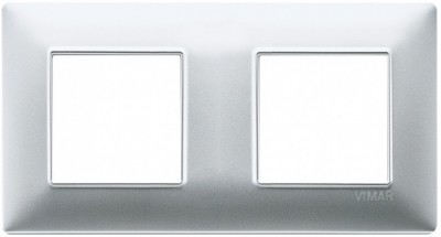 Ramka ozdobna, technopolimer 4M (2+2) 71mm metall.silver