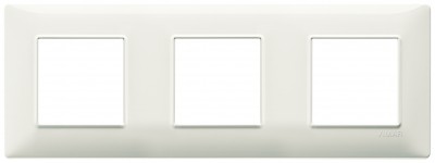 Ramka ozdobna, technopolimer, 6M (2+2+2), kość słoniowa