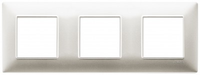 Ramka ozdobna, technopolimer, 6M (2+2+2), matowy nikiel