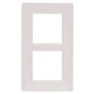 Ramka ozdobna, technopolimer, 4M (2+2), granitowy biały