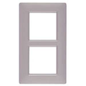 Ramka ozdobna, technopolimer, 4M (2+2), matowy nikiel