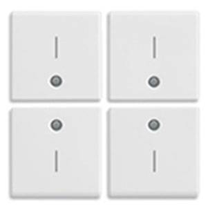 4 przyciski, 1M, symbol I, biały