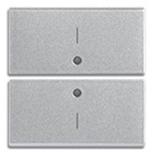 2 przyciski, 2M, symbol I, srebrny
