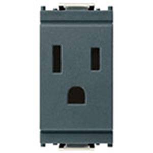 Gniazdo 2P+E, 15A, 127V, standard amerykański, 1M, antracyt