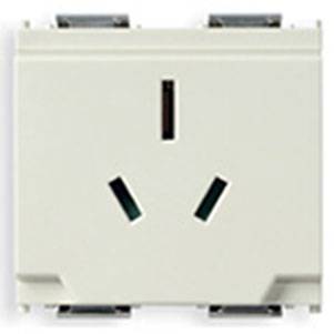 Gniazdo 2P+E, 15A, standard australijski, SICURY, 2M, biały
