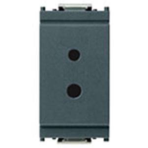 Spolaryzowane gniazdo 2P, 6A, 24V, SELV, 1M, antracyt