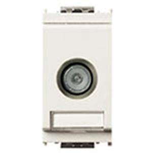 Gniazdo antenowe TV-RD-SAT, męskie, końcowe, 1dB, 1M, biały