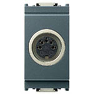 Złącze gniazdowe, 5P, DIN41524, 1M, antracyt