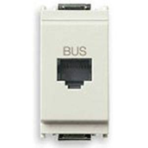 Gniazdo telefoniczne BUS RJ11, 1M, biały
