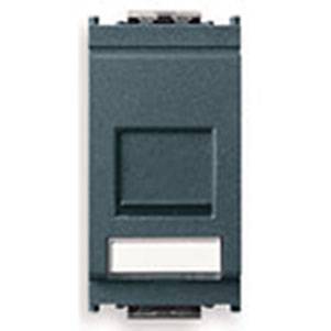 Gniazdo komputerowe RJ45, kat. 5e, Netsafe UTP, 1M, antracyt