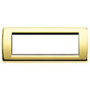 Ramka ozdobna, Round, metal, 6M, polerowany złoty