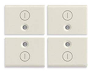 4 przyciski, 1M, symbol I/O, biały