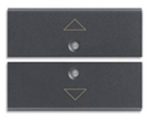 2 przyciski 2M, symbol strzałki, antracyt