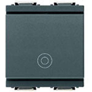 Przycisk 1P, 10A, symbol ogólny, 2M-zmniejszony, antracyt