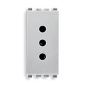 Gniazdo 2P+E, 10A, standard P11, 1M, srebrny