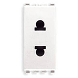 Gniazdo 2P, 16A, standard amerykański, SICURY, 1M, biały