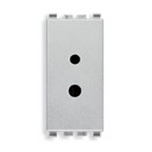 Spolaryzowane gniazdo 2P, 6A, 24V, SELV, 1M, srebrny