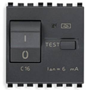Wyłącznik różnocowo-prądowy 1P+N, 120-230V, 6mA, C16, 2M, antracyt