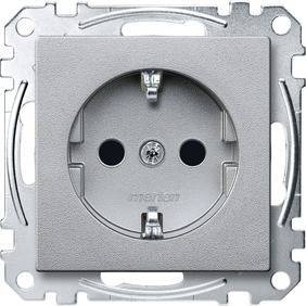 GNIAZDO SCHUKO + PRZESŁ, ALU, SYS. M, Kod produktu: ME-MTN2400-0460
