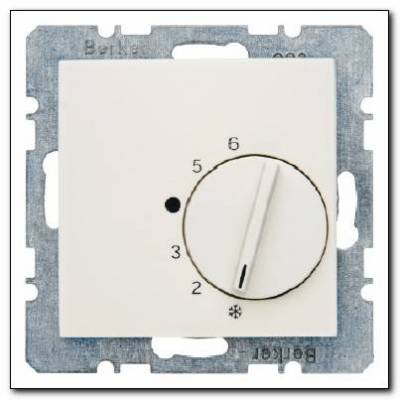 Regulator temperatury pomieszczenia z zestykiem zmiennym i elementem centralnym; kremowy; B.Kwadrat Numer katalogowy: 20268982