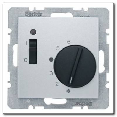 Regulator temperatury pomieszczenia 24V z zestykiem zwiernym, elementem centralnym i łącznikiem; alu; B.1/B.3/B.7 Glas Numer katalogowy: 20311404