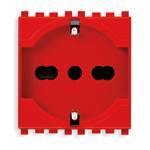 Gniazdo uniwersalne, 16A, 2M, czerwone