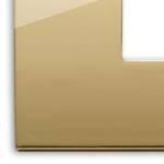 Ramka ozdobna Classic, 2M-centralnie (do puszki 3M), metalowa, złota