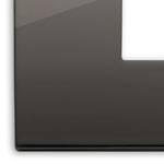 Ramka ozdobna Classic, 2M-centralnie (do puszki 3M), metalowa, czarny chrom