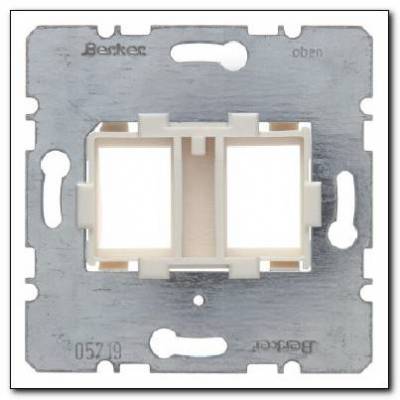 Płytka nośna z białym elementem mocującym 2-krotna; ; Mechanizmy Numer katalogowy: 454105