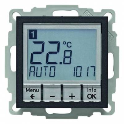 Regulator temperatury ze sterowaniem czasowym i elementem centralnym; antracyt; B.1/B.3/B.7 Glas Numer katalogowy: 20441606
