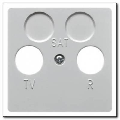 Płytka centralna do gniazda antenowego 2-wyjściowego; śnieżnobiały; System płytek centralnych Numer katalogowy: 148609