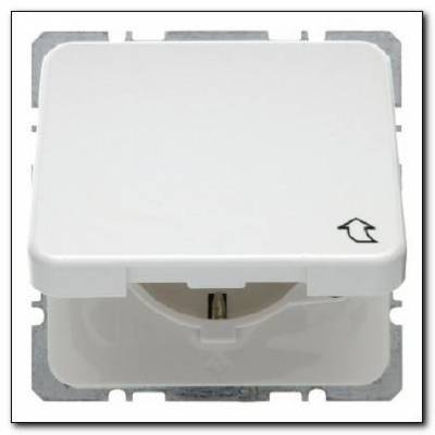 Gniazdo SCHUKO z pokrywą z podwyższoną ochroną styków; śnieżnobiały; podtynkowe IP44 Numer katalogowy: 471609