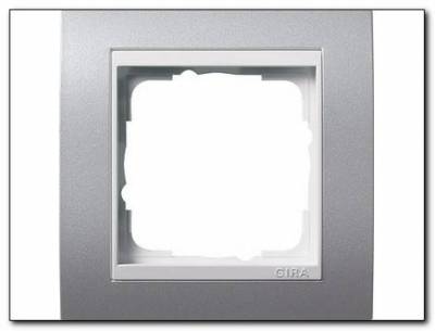 Ramka pojedyncza do białych Gira Event kolor alu