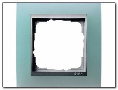 Ramka pojedyncza aluminiowy Gira Event Opaque seledynowe