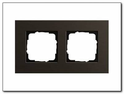 Ramka podwójna Gira Esprit aluminium brązowe