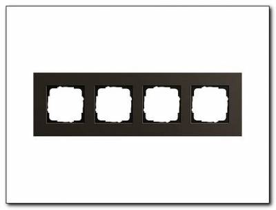 Ramka poczwórna Gira Esprit aluminium brązowe